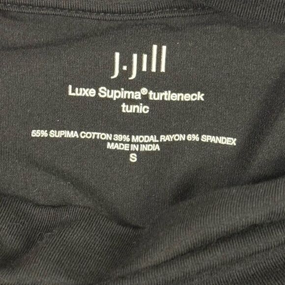 J Jill Black Luxe Supima Turtleneck Size S - Picture 3 of 3